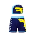 thumbnail image 3 of NAISIBABY Boys Swim Trunks with Swim Cap Size 8, Quick Dry Stretchy Elastic Waist Kids Graphic Beach Swimsuit 2-Piece (3-14T), 3 of 4