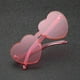 thumbnail image 4 of de montura sin montura , con lentes en corazón para mujer Rosado Colcomx Gafas de sol sin montura, 4 of 6