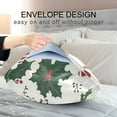thumbnail image 4 of Yayeee Pillowcase Queen Size Set of 2 Satin Wrinkle Resistant Pillow Case, White Christmas Holly, 4 of 8