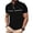 Black, variant on Men Polka Dot Print Short Sleeve Shirt Spread Collar with Partial Button Placket Slim Fit for Business and Daily Wear