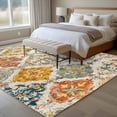 thumbnail image 4 of 5'x8' Area Rugs, Retro Morocco Indoor Outdoor Area Rug for Living Room Bedroom, Boho Shabby Abstract Geometric Aesthetic Washable Bathroom Rugs Kitchen Floor Carpet Mats Home Decor Aesthetic, 4 of 8