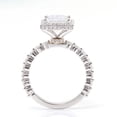 thumbnail image 2 of Halo Set Engagement Ring 2.1 Ct Princess Cut Diamond 14K White Gold plated, 2 of 2