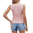 thumbnail image 2 of YUEVORA Striped Tank Tops for Women, Ribbed Color Block Slim Fit Tops for Women, Summer Casual Basic Tops, Soft Stretchy Daily Wear Sleeveless Tops, 2 of 7
