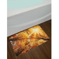 thumbnail image 2 of Forest Bath Mat, Fall Autumn Season Sun Beaming Through the Trees Freshening Picture, Non-Slip Plush Mat Bathroom Kitchen Laundry Room Decor, 29.5 X 17.5 Inches, Orange Yellow Dark Brown, Ambesonne, 2 of 2
