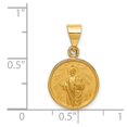 thumbnail image 3 of 18K Polished and Satin Solid Saint Jude Thaddeus Medal Round Pendant 18XR30, 3 of 4