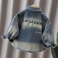 thumbnail image 5 of dazeni Girls Casual Long Sleeve Jean Jackets 1-12 Years Trendy Cozy Soft Cute Bow Button Down Denim Cardigan Coat Casual Outerwear School Travel Teen Gift Blue3 11 Years, 5 of 6