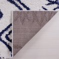 thumbnail image 4 of Ladole Rugs Shaggy Casablanca Contemporary Abstract Small Mat Doormat in Dark Blue White, 2x3 (1'10" x 2'11", 57cm x 90cm), 4 of 4