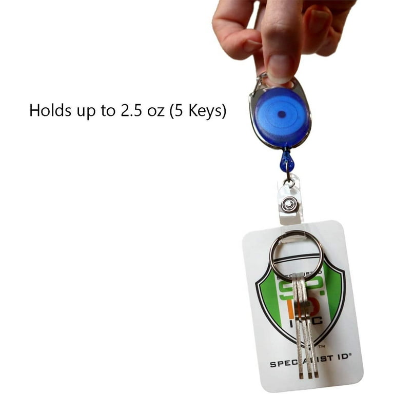 5 Pack Heavy Duty Retractable Badge Reel Id Card Holder with Clip and  Keyring C