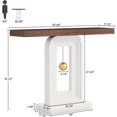 thumbnail image 5 of Modern Console Table with Geometric Base, 40 inch Narrow Sofa Entryway Table with Gold Decor, 5 of 5