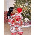 thumbnail image 3 of Parent-child Christmas Pajamas Two-piece Set Tops Pants Family Pyjamas, 3 of 3