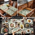 thumbnail image 3 of Sage Green Spring Floral Placemats for Dinning Table Set of 6, Summer Botanical Farmhouse Burlap Kitchen Place Mats Waterproof Cloth Table Mats, Indoor Outdoor Placemats Easy Clean Dinner Decor, 3 of 8