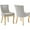 Beige, Gold Legs, variant on Beige Thickened Fabric Dining Chairs Set of 2, Kitchen & Dining Room Chairs Set of 2, Upholstered Dining Chairs, Solid Wood Frame (Beige, 2 Pcs)