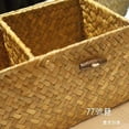 thumbnail image 3 of Nvzi 3 Grids Hand-Woven Water Hyacinth Baskets With Lid, Straw Storage Basket, 3 of 5