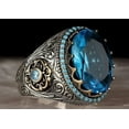 thumbnail image 3 of Women Geometric Alloy Insect Ring With Blue And Green Zircon Gemstone Inlay Fashion Jewelry For Everyday Wear Delight, 3 of 4