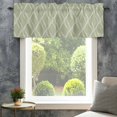 thumbnail image 4 of Sage Green Stripes Farmhouse Short Window Curtain Valances, Simple Geometric Modern Monochrome Rod Pocket Kitchen Valances for Living Room Bedroom Bathroom Cafe 42" x 18", 4 of 8
