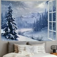 thumbnail image 2 of Orinice Snow Tapestry Wall Hanging Unique Style Graphic Tapestries for Home Decor Living Room Bedroom Dorm Apartment Farmhouse 50x40inch, 2 of 6