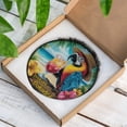 thumbnail image 5 of Welcome To Paradise Tropical Summer Parrot Stained Glass Suncatcher Beach House Hanging Art, 5 of 8