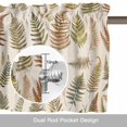 thumbnail image 6 of Summer Tropical Valance Curtain Yellow Leaves Beige Texture Window Valances Rod Pocket Short Curtains Window Treatments for Kitchen Bedroom Bathroom Laundry 60" x 14", 6 of 9