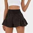 thumbnail image 4 of Admvng Shorts for Women Solid Breathable High Waisted Yoga Running Shorts, 4 of 7