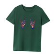thumbnail image 3 of Camiseta para mujer verano cómoda ropa de calle cuello redondo camiseta para viaje trabajo playa S, 3 of 7