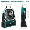 thumbnail image 5 of Roykaw Portable Fan Rechargeable 20000 mAH Battery Powered, Cordless Camping Fan, Ultra-bright LED Lights & Display, 36+ Hrs Work, w/Hang Hook, Handle for Travel, Fishing, Golfing, Indoor, Hurricane, 5 of 9