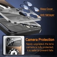 thumbnail image 4 of Funda magnética mate para iPhone, protector de cámara con lente de cristal, Magsafe, carga inalámbrica, 15, 14 Pro Max, 13, 12, 11, 4 of 4