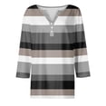 thumbnail image 6 of Womens Tops Summer Tops For Women Casual Cute V Neck 3/4 Length Sleeve Loose Fit Tunics Graphic Tees Blouses Womens T Shirts, 6 of 7