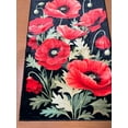 thumbnail image 3 of Red Poppy Rug 4x6 ft = 120x180 cm Washable Rug, 3 of 5