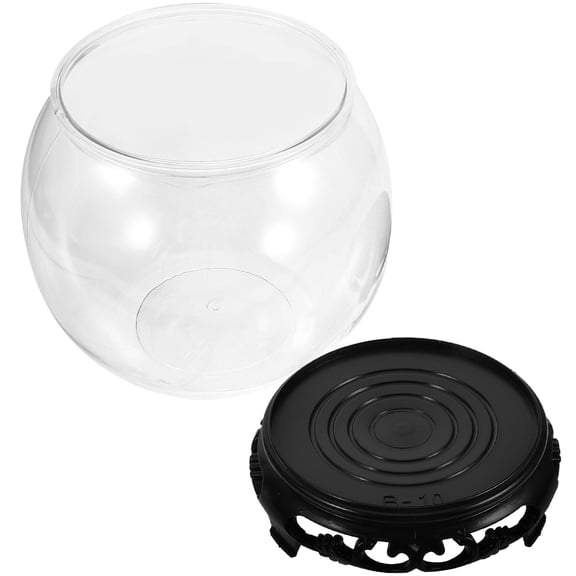 Luxshiny 1 Set of Plastic Fish Bowl for Goldfish Clear Fish Bowl Desktop Decoration Home Use