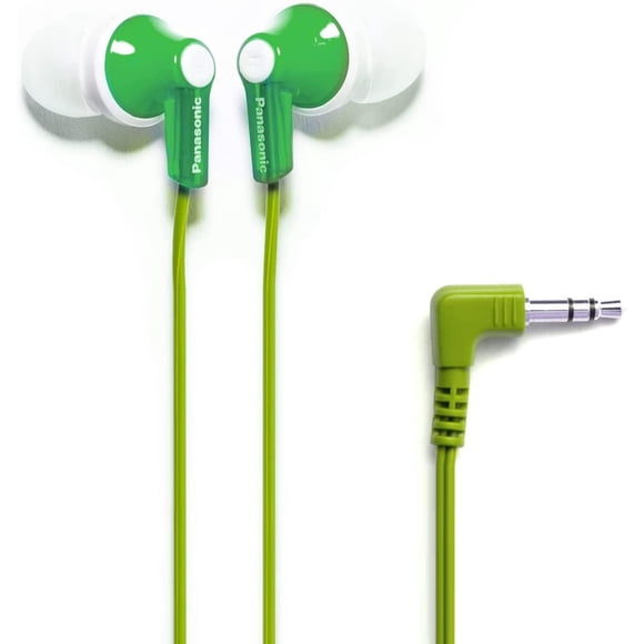 Audífonos alámbricos Panasonic RP-HJE120-G con conector de 3.5 mm, color verde
