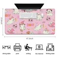 thumbnail image 5 of Long Mouse Pads for Desk,Halloween Cute Ghosts with Boo Desk Mats on Top Of Desks, Desk Mouse Pad Extra Large with 3mm Non-Slip Base and Stitched Edge for Gaming,Office,Work,Home 47.3"x23.6", 5 of 6