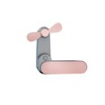 thumbnail image 3 of Injueey Ventilador de mano Personal recargable 2 velocidades Refrigeración portátil ajustable Refrigerador de trabajo de oficina al aire Electrodomésticos Rosado, 3 of 6
