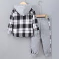 thumbnail image 6 of Kaprioy Clothes For Kids Boys Clothes 2Pcs Plaid Shirt and Pocket Sweatpants Outfits for Fall Winter Boy Clothes Sets Boys Clothes, 6 of 6