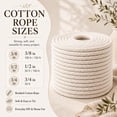 Braided White Cotton Rope (1/2 inch x 100 ft) Natural Soft Utility Rope ...
