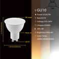 thumbnail image 4 of Foco LED BANYUO 120 grados GU10 blanco cálido frío 8 AC220V-240V, 4 of 4