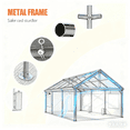 thumbnail image 2 of EROMMY 10' X 12' Sunroom, Hardtop Gazebo Solarium with Detachable Windows & Light Galvanized Steel Double Roof, 2 of 5