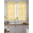 thumbnail image 2 of White Yellow Daisy Curtains 54 Inch Length, Sheer Curtains for Bedroom Living Room Window Spring Summer Floral Botanical Rod Pocket Voile Drapes Kitchen Curtains Small Half Window 42"x54" 2 Panels, 2 of 6
