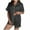 Black, variant on ABATAB 2 Piece Pajamas Set for Women Button down Summer Sleepwear Short Sleeve Comfy Pjs Loungewear Outfits
