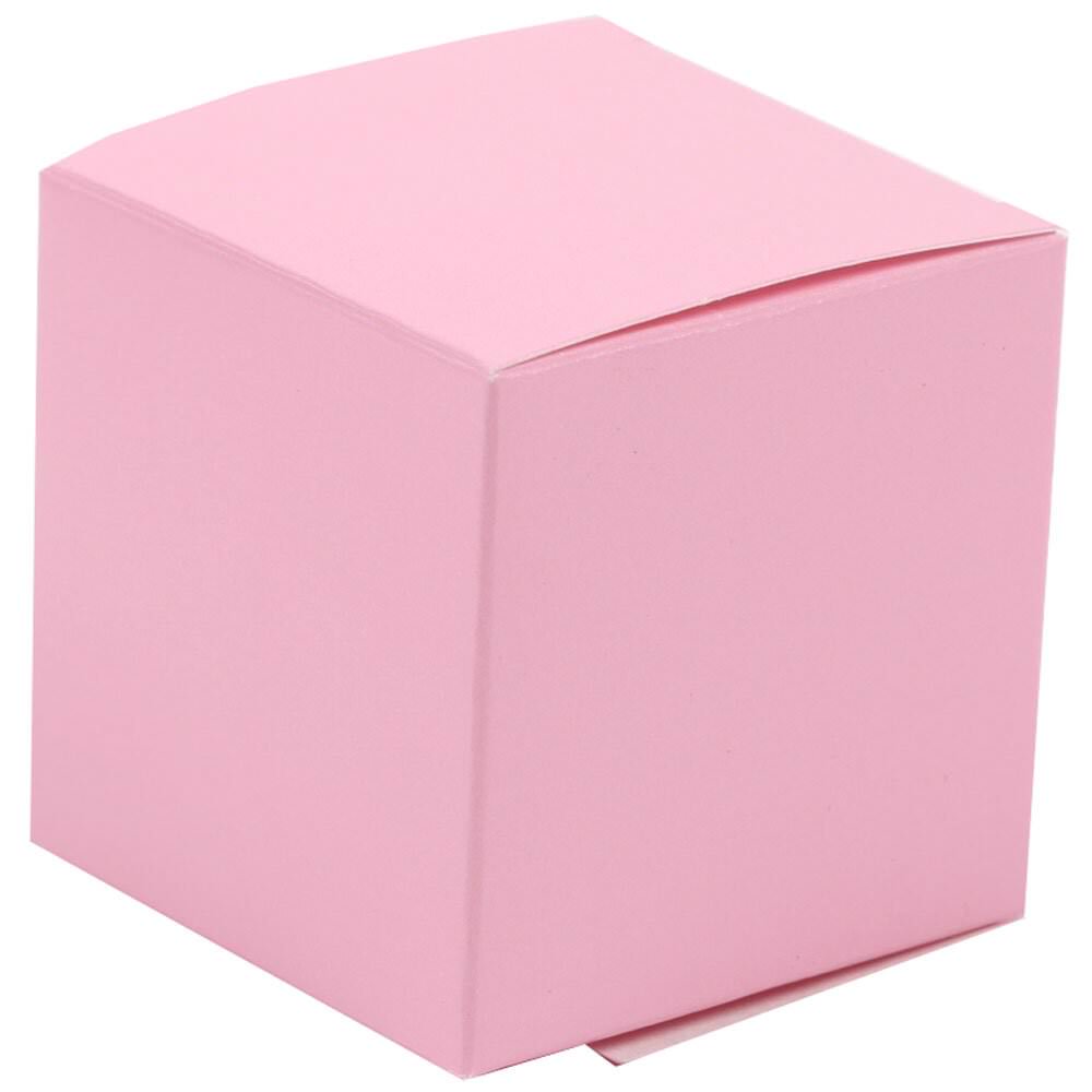 JAM Gift Boxes, 2 x 2 x 2, Baby Pink Glossy, 10/Pack