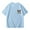 Blue, variant on Girl's Bow Leopard Graphic Tees Short Sleeve Preppy Summer T Shirt Baggy Tops Kids 100 Days of School Shirt, Black Size: 2-3 Years