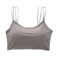 thumbnail image 3 of Women Bras with Support and Lift No Underwire Push Up Full Coverage Lightweight Solid Color Spaghetti Strap Padded Bralettes for Women Breathable Underwear Daily Bra Gray-03 XL, 3 of 7