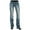 Light Blue, variant on Women's Jeans Denim Jeans Stretch Mid Waisted Pants Button Straight Leg Jeans Skinny Fit Embroidered Trousers