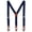 Navy Blue, variant on CTM Elastic and Leather Suspender Gift Set with Clip Button and Swivel Ends (Men)