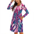 thumbnail image 1 of Robe Évasée à Encolure Carrée Élégante Mode Féminine Imprimée Plantes Se Transforme en Terre Verte Hipster Amour, 1 of 5