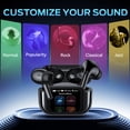 thumbnail image 6 of VEAT00L Wireless Earbuds Bluetooth Headphones, Ear Buds with Touch Screen, ANC ENC Noise Cancelling Transparency Mode, 58H Stereo Deep Bass, IPX7 Waterproof, Clear Calls, 7 EQ for iOS Android (Black), 6 of 7