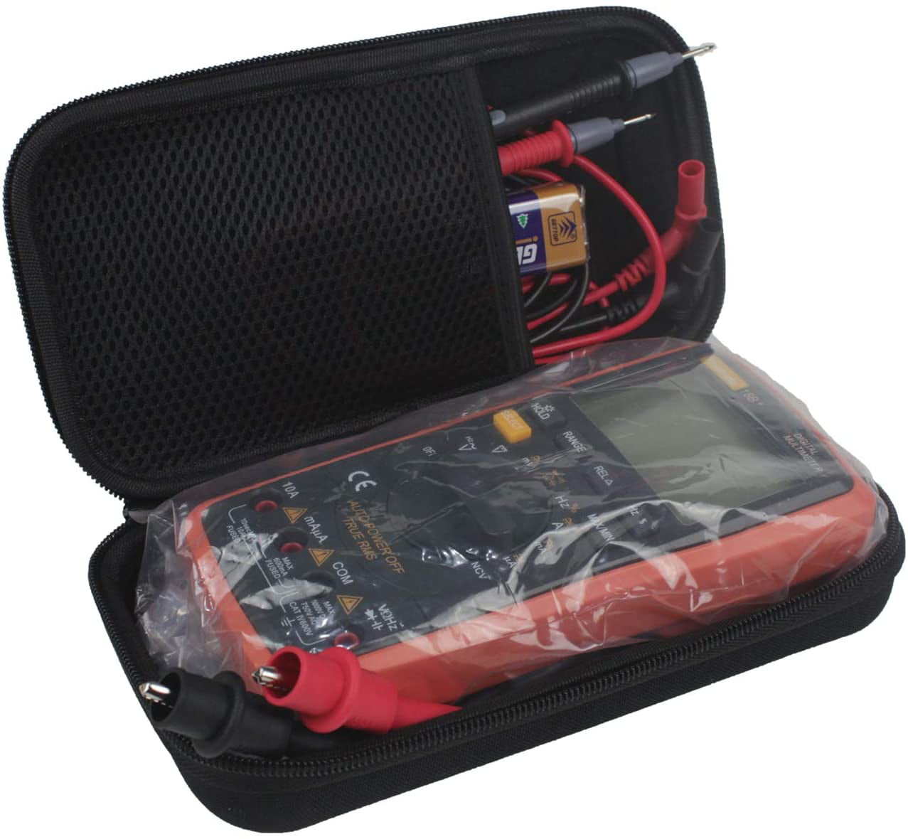 TRMS 6000 Counts Volt Meter Hard Tool Case Storage bag for Digital Multimeter 