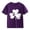 Dark Purple, variant on XIMIN Kids' St. Patrick's Day Soft Short-Sleeve Crew Neck T-Shirt - Distressed White Four-Leaf Clover Graphic, Lucky Charm Top for Boys & Girls