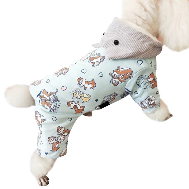 2 piezas de ropa gruesa de cuatro patas para mascotas Ropa de otoño e invierno para perros Ropa de algodón para mascotas Ropa linda de dibujos animados MFZFUKR BST2002601-3