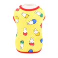thumbnail image 1 of Linda camiseta de conejo para cachorros, camiseta para cachorros, gatos, niños y niñas, chaleco de verano, disfraz de Yorkie, chihuahua, amarillo, S, 1 of 4