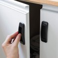 thumbnail image 5 of Manija de puerta corredera autoadhesiva de plástico de 4 piezas para puertas tipo pasta y gabinetes de ventanas, negro JAMW Sencillez, 5 of 5
